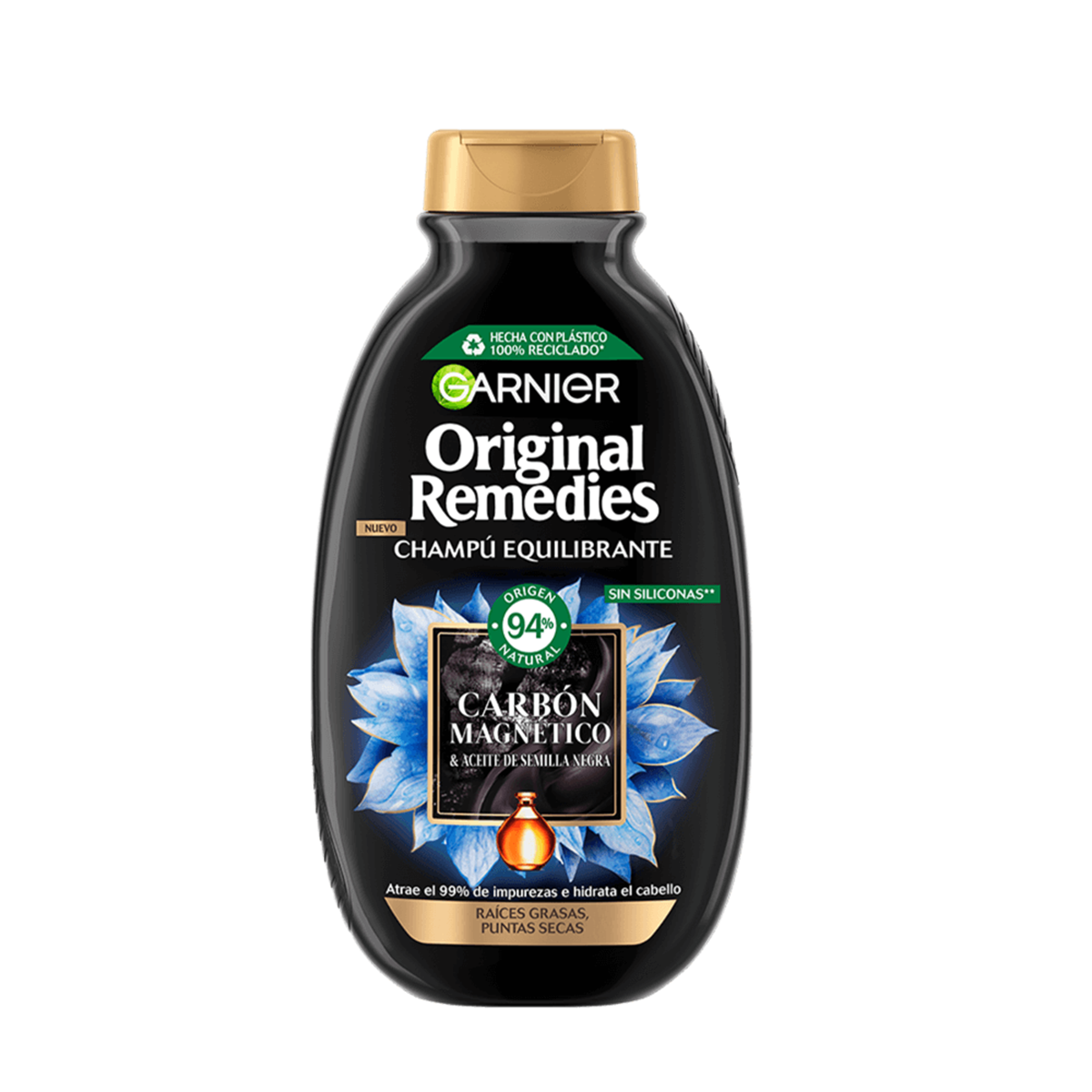 Shampoo Original Rmedies Carbón Magnético 300 ml - Garnier Chile