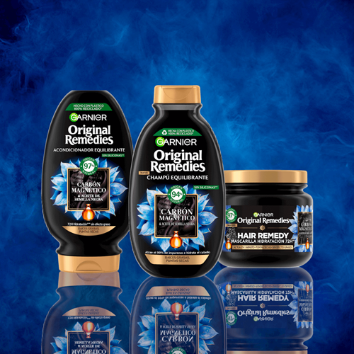 Shampoo Original Rmedies Carbón Magnético 300 ml - Garnier Chile