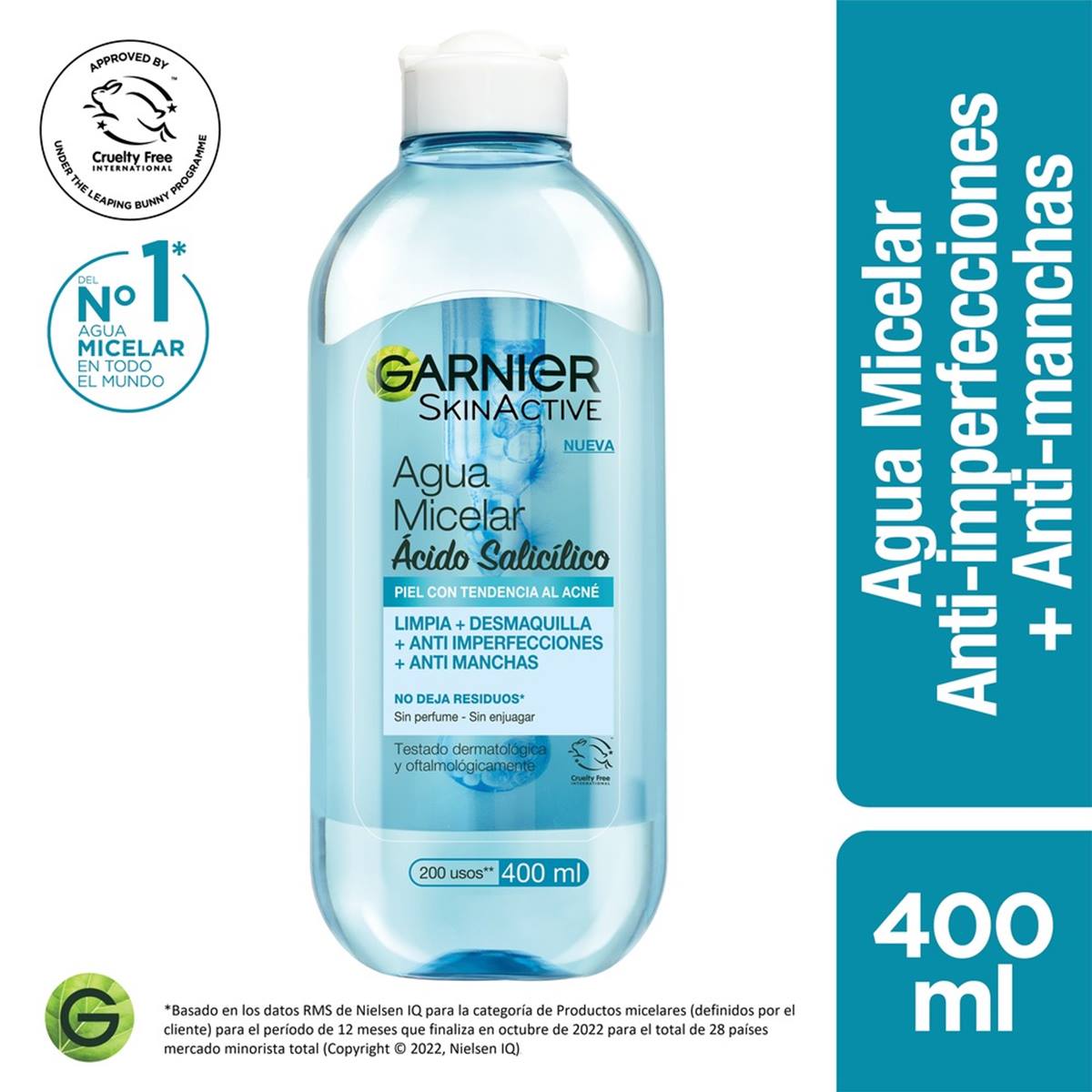 Agua Micelar Anti-Imperfecciones 400 ML | Garnier Chile