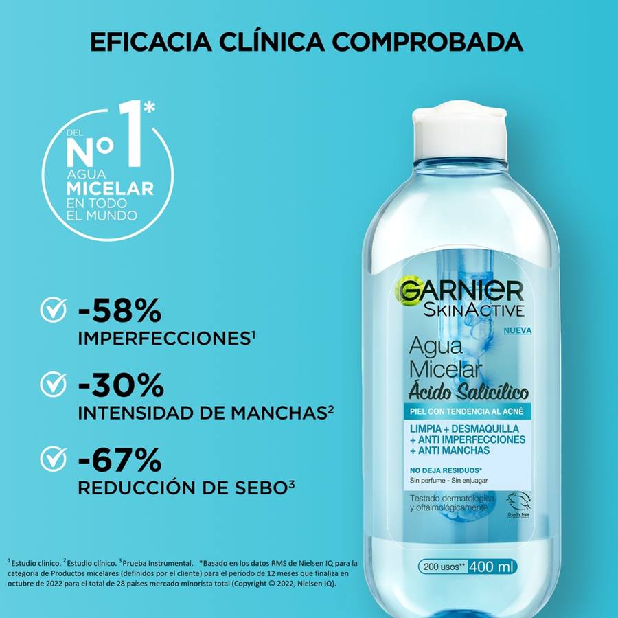 Agua Micelar Anti-Imperfecciones 400 ML | Garnier Chile
