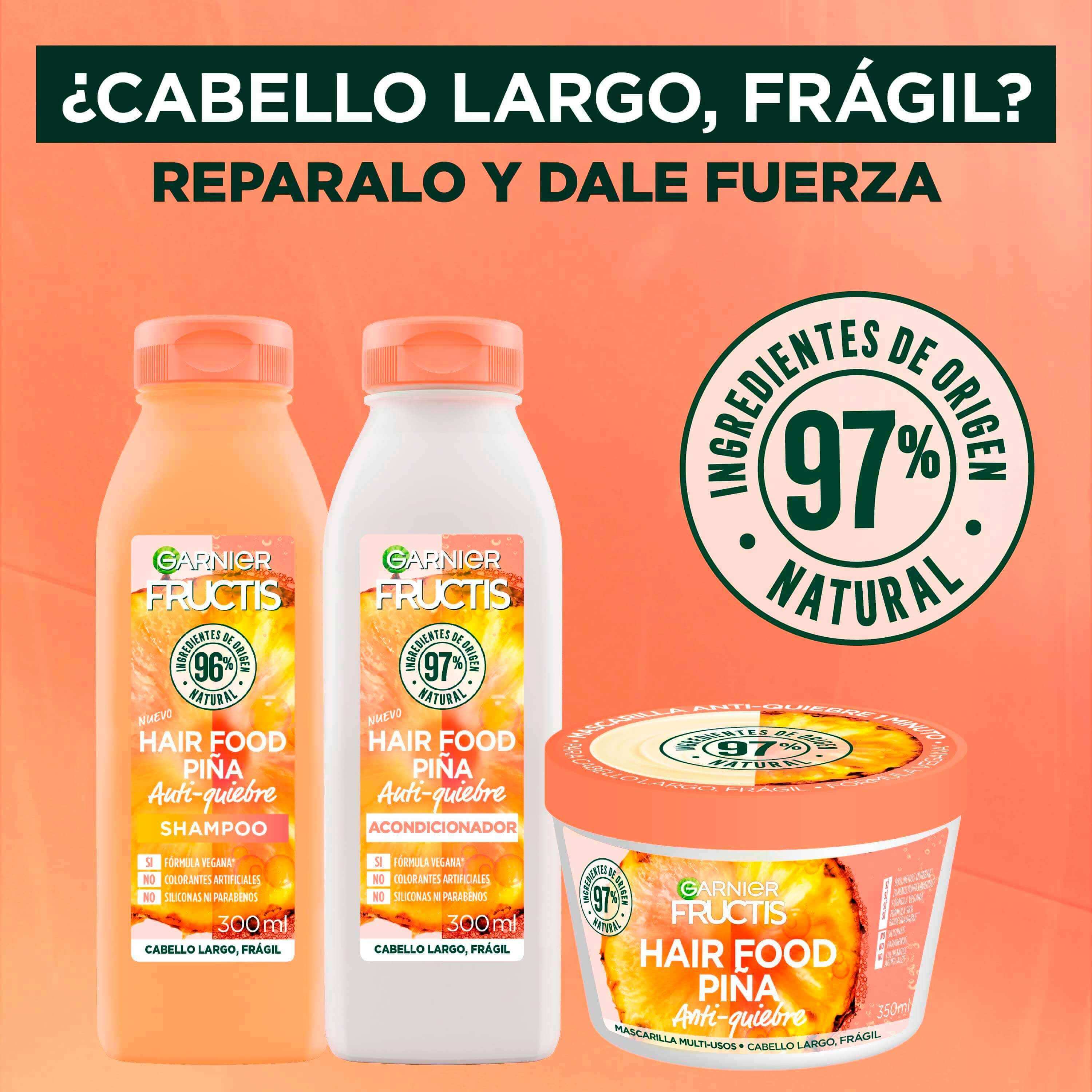 Shampoo hair food piña 