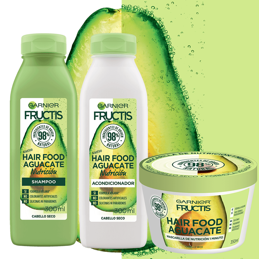 Shampoo Fructis Hair Food Palta ideal para Pelo Seco Garnier Chile