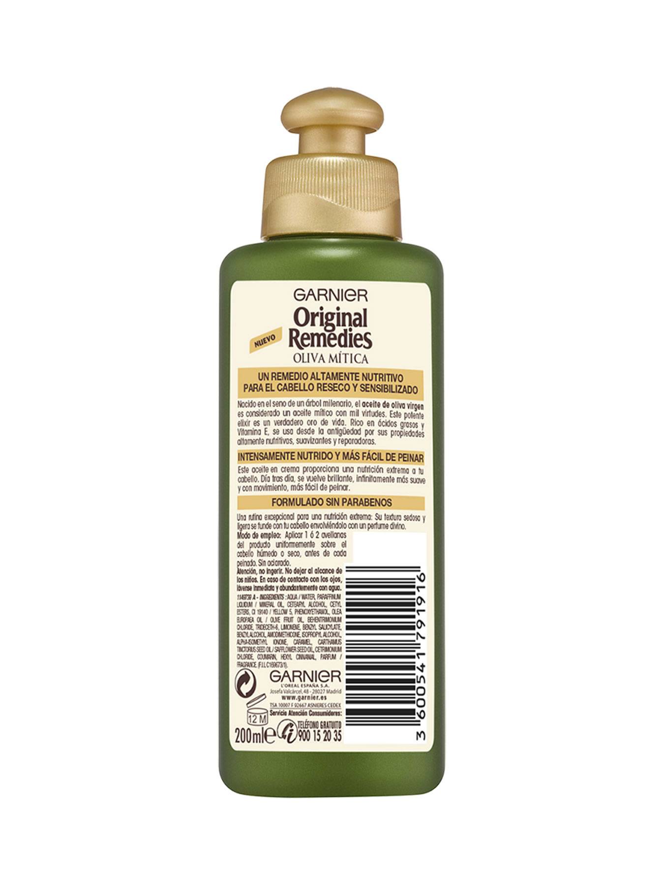 Garnier Cabello Aceite Crema Original Remedies Oliva Mitica 000 3600541791916 Back