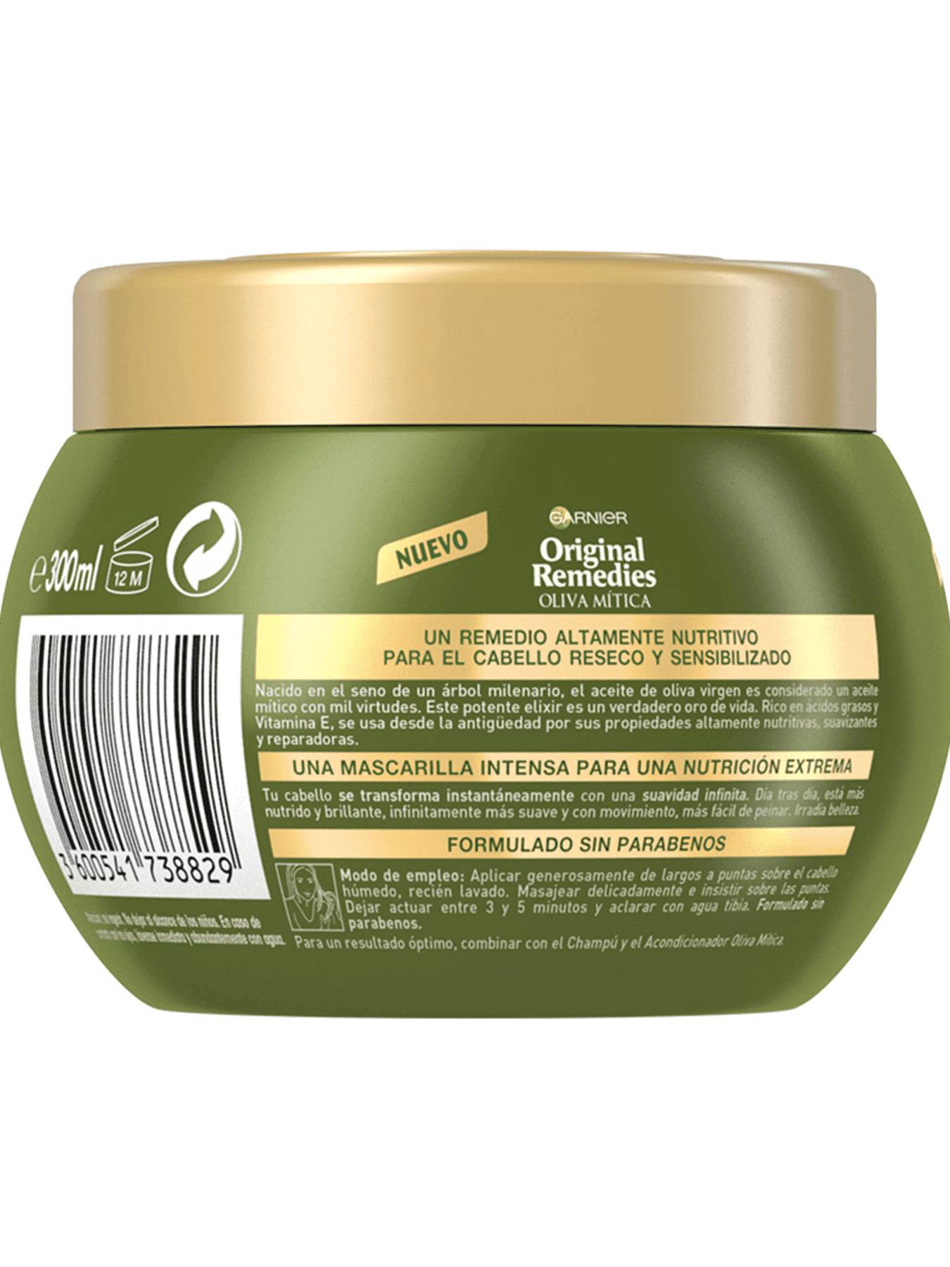 Garnier Mascarilla Nutricion Extrema Original Remedies Oliva Mitica 000 3600541738829 BACK