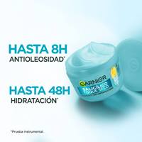 Crema facial matificante para piel grasa con hasta 8 horas de antioleosidad e hidratacion para usar, tratar y secar las espinillas Toque Seco Garnier
