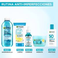 Productos para las espinillas Anti Imperfecciones para una rutina de skincare con acido salicilico Toque Seco Garnier